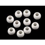 Pro Háčkování Plastový korálek Ø 10x12 mm bílý – Sleviste.cz