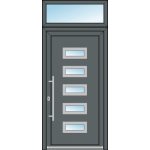 OknaDvereNaMiru.cz Vchodové dveře INOX 14 + Nadsvětlík bílá 100 x 220 cm – Zboží Mobilmania