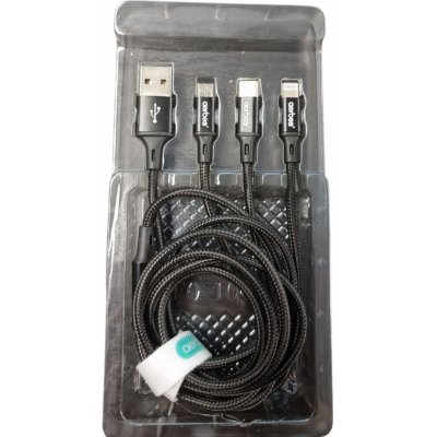 Leventi 3 V 1 ZATAHOVACÍ NABÍJECÍ KABEL USB - Černá – Hledejceny.cz