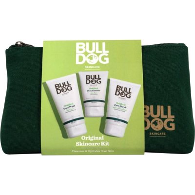 Bulldog Original hydratační krém na obličej 100 ml + čisticí pleťový peeling 125 ml + čisticí gel na obličej 150 ml dárková sada – Zboží Mobilmania