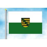 LIBEA, s.r.o. Sasko vlajka Rozměr: 60×90 cm, Uchycení: Karabiny na stožár – Hledejceny.cz