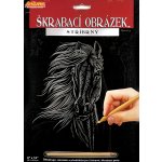 SMT Creatoys Škrabací obrázek stříbrný 20x25cm Koňská hlava – Zboží Dáma