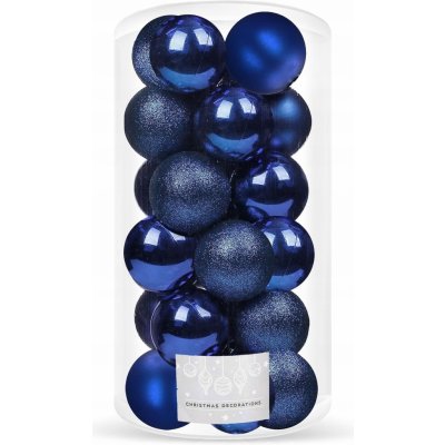 SPRINGOS Vánoční baňky tmavě modré mix 4cm sada 20ks – Zboží Dáma