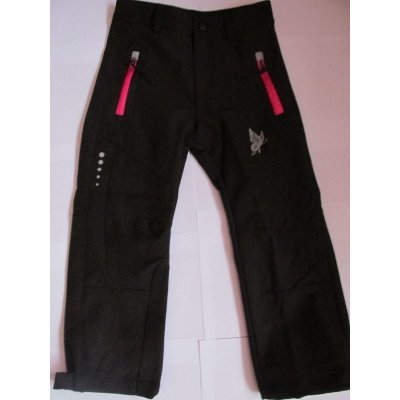 Kugo Softshellové kalhoty černé růžový zip II. – Zboží Mobilmania