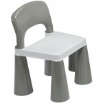 NEW BABY Dětská sada stoleček a dvě židličky šedo-bílá – Zboží Mobilmania