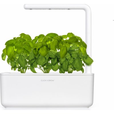 Click and Grow Smart Garden 3 chytrý květináč + 3ks kapslí se semínky bazalky bílý SG3W – Zbozi.Blesk.cz