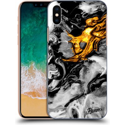 Pouzdro Picasee silikonové Apple iPhone X/XS - Black Gold 2 čiré – Zboží Mobilmania