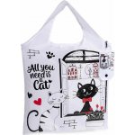 Skládací taška s kočkami 3 varianty bílá – Zboží Dáma