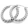 Náušnice Steel Jewelry kroucené oválky z chirurgické oceli NS150124