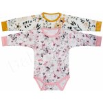 Baby Service Kojenecké body roustoucí dlouhý rukáv potisk žlutá – Zboží Dáma