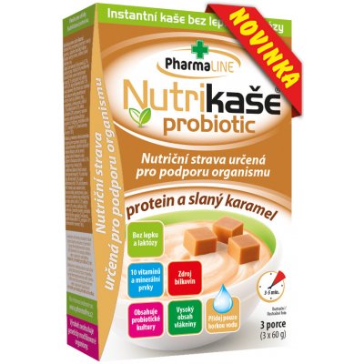 Nutrikaše probiotic protein a slaný karamel 3 x 60 g – Zboží Dáma