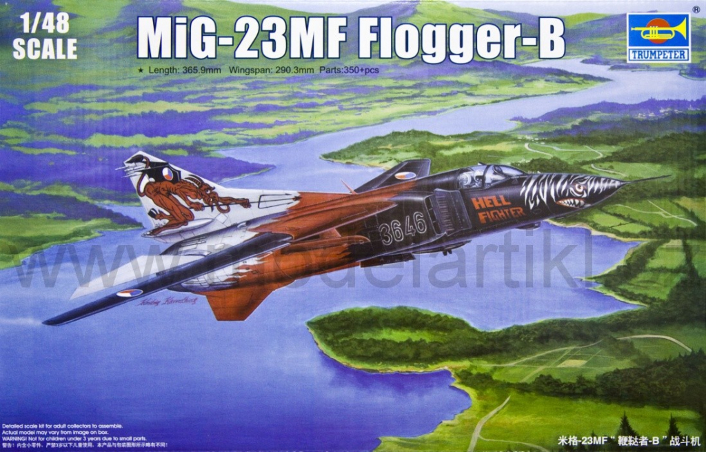 Trumpeter slepovací model Mig 23MF FloggerB 1:48