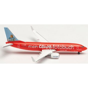 Herpa Boeing B737-800 TUIfly Cewe Fotobuch Německo 1:200