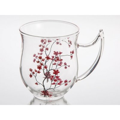 TeaLogic Cherry Blossom skleněný hrnek třešeň 350 ml