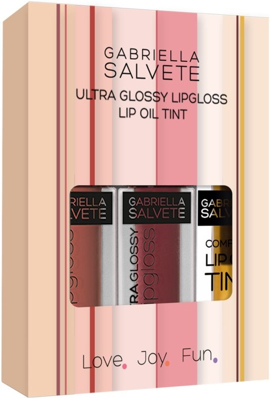 Gabriella Salvete Ultra Glossy Lipgloss & Lip Oil lesk na rty Ultra Glossy Lipgloss 4 ml 04 + lesk na rty Ultra Glossy Lipgloss 4 ml 05 + olej na rty Lip Oil Tint 2,7 ml 02 dárková