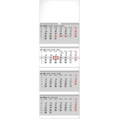 nástěnný 4měsíční standard skládací, 29,5 x 84,5 cm 2026 – Zboží Mobilmania