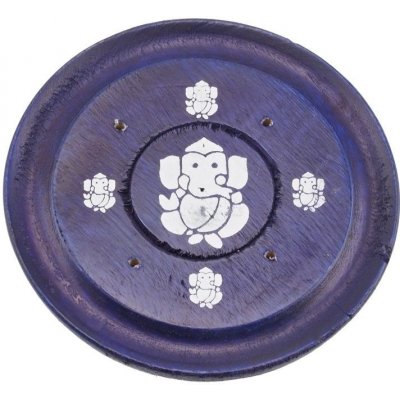Mani Bhadra Stojánek na vonné tyčinky talířek symbol Ganesh 10 cm – Hledejceny.cz