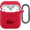 Pouzdro na sluchátka Lacoste Liquid Silicone Glossy Printing Logo pouzdro pro Apple Airpods 1/2 LCA2SR
