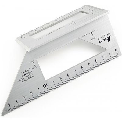 Shinwa Japonské hliníkové pokosové pravítko 45+90° 5400-XG – Zboží Mobilmania