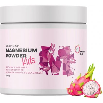 BrainMax KIDS Magnesium Powder Dračí ovoce 150 g – Hledejceny.cz