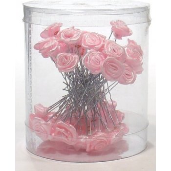 SALON Komplet Vlasové ozdoby Vlásenky s růžičkou 50ks - růžové