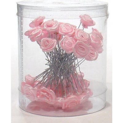 SALON Komplet Vlasové ozdoby Vlásenky s růžičkou 50ks - růžové – Zboží Mobilmania