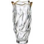 BOHEMIA TREASURY KŘISTÁLOVÁ VÁZA BOHEMIA FLAMENCO GOLD SOFT 300 MM – Hledejceny.cz
