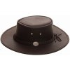 Klobouk Pánský kožený klobouk Barmah Hats hnědý broušený