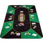 Garthen Skládací pokerová podložka, zelená/černá, 200 x 90 cm – Zboží Dáma