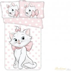 Jerry Fabrics Disney povlečení Marie Cat Dots 03 baby 100 x 135, 60 x 40 cm