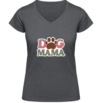 Gildan Soft-Style V Tričko Nápis Dog Mama Dark Heather Grey – Zbozi.Blesk.cz