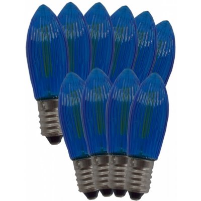 ElektroSkalka LED žárovky 14V až 55V/0,3W E-10 Filament 10ks svíčky modré (1ks) – Hledejceny.cz