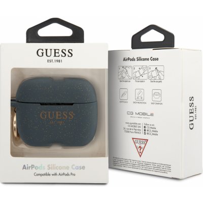 Guess AirPods Pro cover Silicone Glitter GUACAPSILGLBL – Zboží Mobilmania