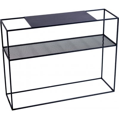 Nordic Design černý kovový toaletní stolek Trixom 100 x 30 cm – Zboží Dáma