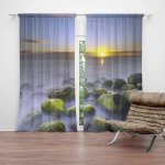 Sablio Závěs Kameny v jezeře: 2ks 140x250cm – Hledejceny.cz