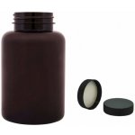 Pilulka Plastová lahvička, lékovka hnědá s černým uzávěrem 300 ml – Zboží Dáma