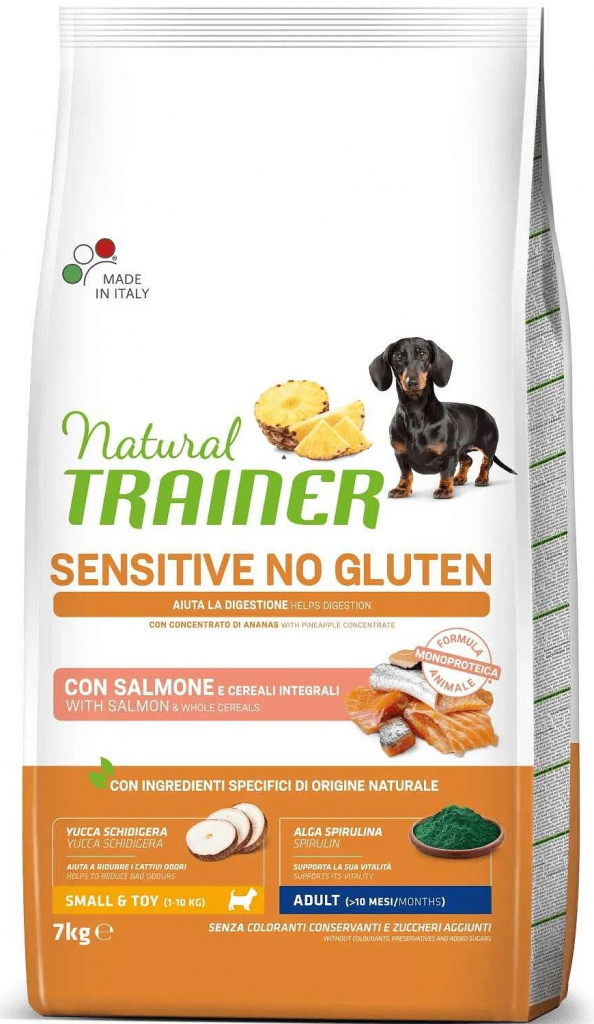 Trainer Natural Sensitive No gluten Adult Mini losos 7 kg