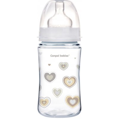 Canpol babies láhev se širokým hrdlem EASYSTART NEWBORN BABY Bílá 240ml – Zboží Mobilmania