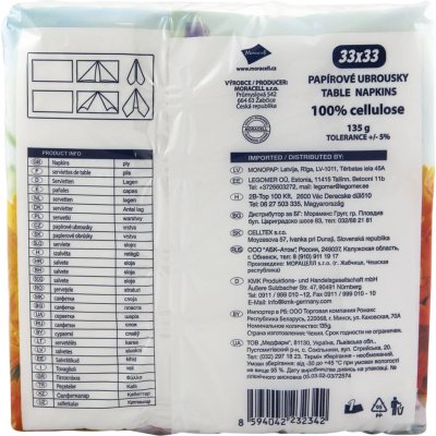 Big Soft klasické bílé ubrousky 100ks 33x33cm – Sleviste.cz