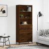 Příborník do zásuvky zahrada-XL Skříň highboard hnědý dub 69,5 x 34 x 180 cm kompozitní dřevo 3189388