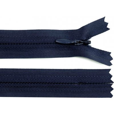 Zip skrytý nedělitelný 3 mm délka 60 cm 330 modrá tmavá – Hledejceny.cz