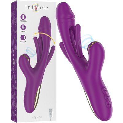 Intense Ateneo Rechargeable Multifunction 7 Vibrations with Swinging Motion & Sucking Purple – Hledejceny.cz