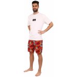 Calvin Klein pánské pyžamo krátké bílo červené – Zboží Mobilmania