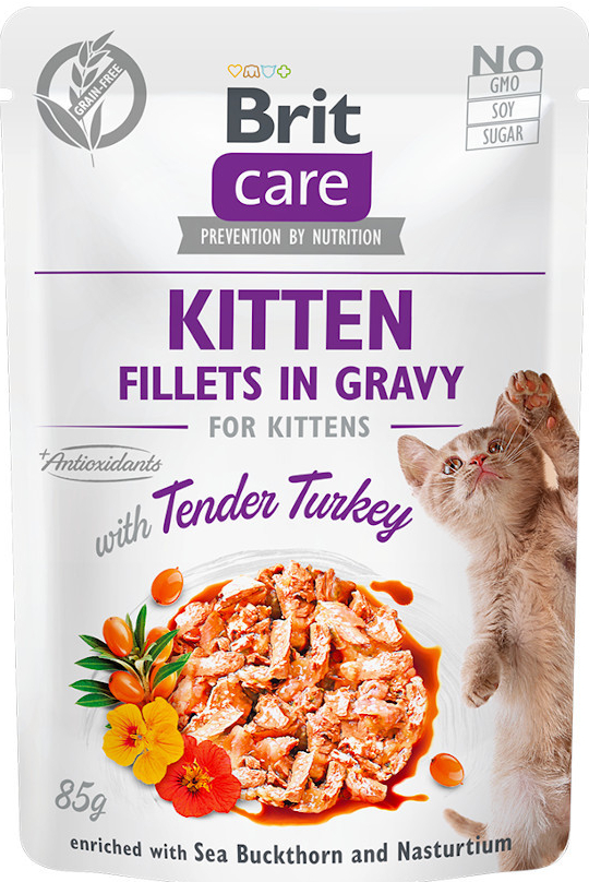 Brit Care Cat GF Gravy Pouch KITTEN Turkey 12 x 85 g