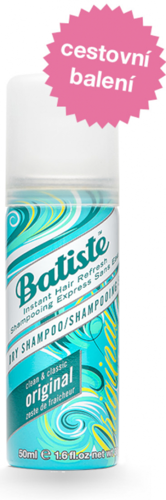 Batiste Dry Shampoo Clean & Classic Original suchý šampon na vlasy 50 ml