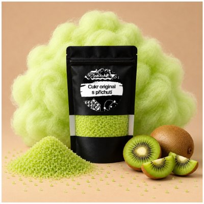 SnackAir Cukr Kiwi na cukrovou vatu a sladký popcorn 200 g – Sleviste.cz