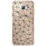 Pouzdro iSaprio Abstract Triangles 03 Samsung Galaxy J3 2016 černé – Zboží Mobilmania