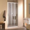 Sprchové kouty Třídílné, posuvné dveře Plano Davos Plus Pravé bílé/sklo 120 x 200 cm