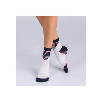 DIM Sportovní dámské ponožky 2 páry SPORT IN-SHOE MEDIUM IMPACT 2x bílá