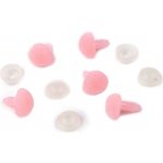 Čumák sametový s pojistkou 14x15 mm - pudrová (5 sada) – Sleviste.cz